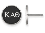 LogoArt Sterling Silver Kappa Alpha Theta Enameled Post Earrings