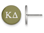 LogoArt Sterling Silver Kappa Delta Enameled Post Earrings