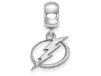 LogoArt Sterling Silver Tampa Bay Ligtning Bead Charm Charm Small Dangle Bead Charm
