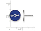 LogoArt Sterling Silver Theta Phi Alpha Enameled Post Earrings