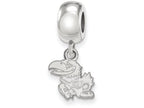 LogoArt Sterling Silver University Of Kansas Bead Charm Charm Xs Dangle Bead Charm