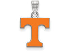 LogoArt Sterling Silver University Of Tennessee Small Enamel Pendant Necklace
