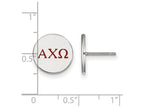 LogoArt Sterling Silver Alpha Chi Omega Enameled Post Earrings
