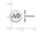 LogoArt Sterling Silver Alpha Phi Enameled Post Earrings