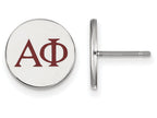 LogoArt Sterling Silver Alpha Phi Enameled Post Earrings