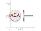 LogoArt Sterling Silver Alpha Sigma Alpha Enameled Post Earrings