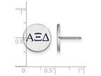 LogoArt Sterling Silver Alpha Xi Delta Enameled Post Earrings