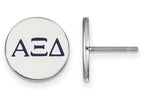LogoArt Sterling Silver Alpha Xi Delta Enameled Post Earrings