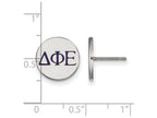 LogoArt Sterling Silver Delta Phi Epsilon Enameled Post Earrings
