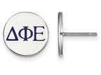 LogoArt Sterling Silver Delta Phi Epsilon Enameled Post Earrings