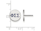 LogoArt Sterling Silver Phi Sigma Sigma Enameled Post Earrings