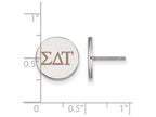 LogoArt Sterling Silver Sigma Delta Tau Enameled Post Earrings