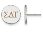 LogoArt Sterling Silver Sigma Delta Tau Enameled Post Earrings