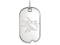 Logoart 925 Sterling Silver San Jose Sharks Small Dog Tag Pendant Necklace