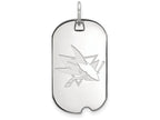 Logoart 925 Sterling Silver San Jose Sharks Small Dog Tag Pendant Necklace