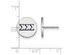 LogoArt Sterling Silver Sigma Sigma Sigma Enameled Post Earrings