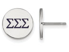 LogoArt Sterling Silver Sigma Sigma Sigma Enameled Post Earrings