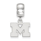 LogoArt Sterling Silver Michigan (univ Of) Bead Charm Charm Xs Dangle Bead Charm