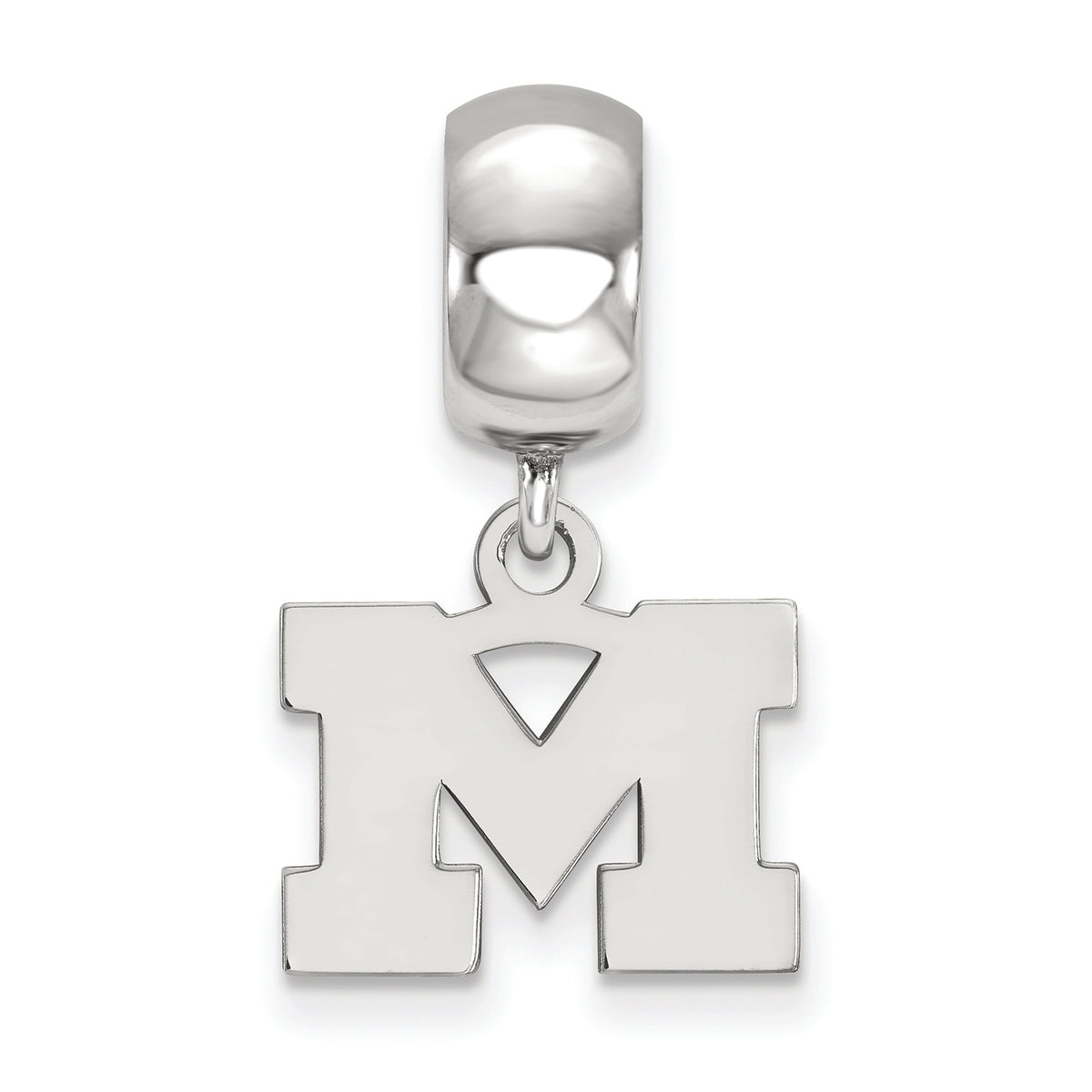 LogoArt Sterling Silver Michigan (univ Of) Bead Charm Charm Xs Dangle Bead Charm