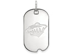 Logoart 925 Sterling Silver Minnesota Wild Small Dog Tag Pendant Necklace