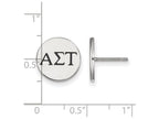 LogoArt Sterling Silver Alpha Sigma Tau Enameled Post Earrings