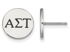 LogoArt Sterling Silver Alpha Sigma Tau Enameled Post Earrings