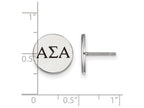LogoArt Sterling Silver Alpha Sigma Alpha Enameled Post Earrings