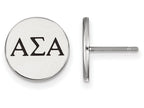 LogoArt Sterling Silver Alpha Sigma Alpha Enameled Post Earrings
