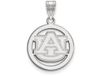 LogoArt Sterling Silver Auburn University Sm Pendant Necklace In Circle