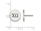 LogoArt Sterling Silver Chi Omega Enameled Post Earrings