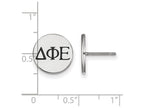 LogoArt Sterling Silver Delta Phi Epsilon Enameled Post Earrings