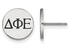 LogoArt Sterling Silver Delta Phi Epsilon Enameled Post Earrings
