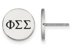 LogoArt Sterling Silver Phi Sigma Sigma Enameled Post Earrings