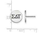 LogoArt Sterling Silver Sigma Delta Tau Enameled Post Earrings