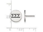 LogoArt Sterling Silver Sigma Sigma Sigma Enameled Post Earrings