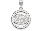 LogoArt Sterling Silver University Of Florida Sm Pendant Necklace In Circle