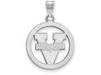 LogoArt Sterling Silver University Of Virginia Sm Pendant Necklace In Circle