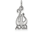 LogoArt Sterling Silver Alpha Chi Omega Extra Small Pendant Necklace