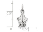 LogoArt Sterling Silver Alpha Phi Extra Small Pendant Necklace