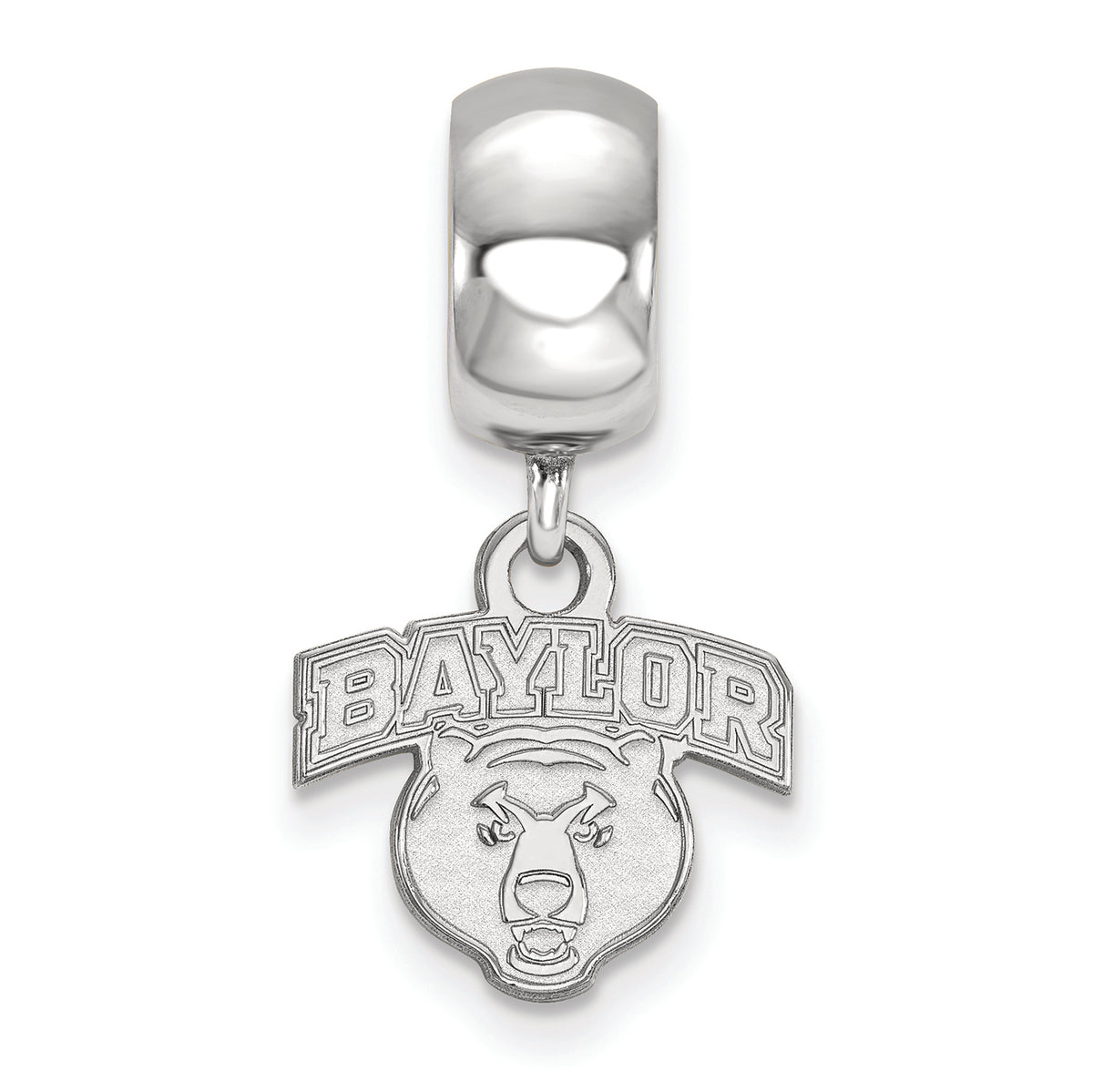 LogoArt Sterling Silver Baylor University Bead Charm Charm Xs Dangle Bead Charm