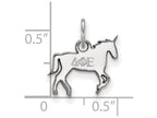 LogoArt Sterling Silver Delta Phi Epsilon Extra Small Pendant Necklace