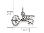 LogoArt Sterling Silver Kappa Kappa Gamma Extra Small Pendant Necklace