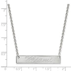 Logoart 925 Sterling Silver Miami University Bar Necklace