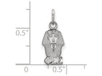 LogoArt Sterling Silver Phi Sigma Sigma Extra Small Pendant Necklace