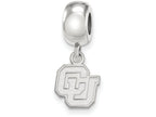 LogoArt Sterling Silver University Of Colorado Bead Charm Charm Xs Dangle Bead Charm