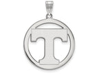 LogoArt Sterling Silver University Of Tennessee L Pendant Necklace In Circle