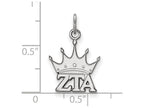 LogoArt Sterling Silver Zeta Tau Alpha Extra Small Pendant Necklace