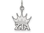 LogoArt Sterling Silver Zeta Tau Alpha Extra Small Pendant Necklace