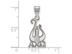 LogoArt Sterling Silver Alpha Chi Omega Small Pendant Necklace
