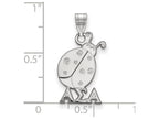 LogoArt Sterling Silver Alpha Sigma Alpha Small Pendant Necklace